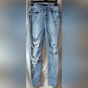 Judy Blue Classic Distressed Skinny Jeans, Size 3/26